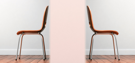 two chairs facing outwards